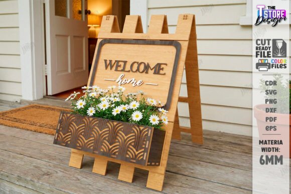 A-Frame Welcome Sign for Laser Cut Garden