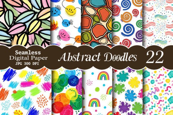 Abstract Doodles Digital Paper: Integrating Playful Patterns into Creative Workflows