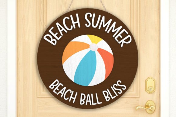 Beach Ball Bliss Door Sign: Evaluating Layered SVG Designs for Summer Decor