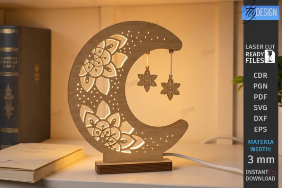 Crescent Moon Nightlight Lamp Laser Cut: A Fusion of Art, Technology, and Ambient Design