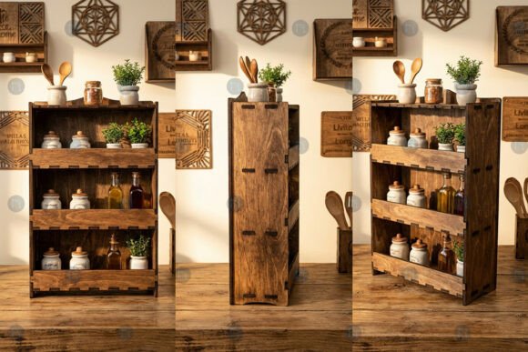 Customizing Your Space: How the Laser Cut Kitchen Shelf SVG Template Enhances Creative and Functional Design