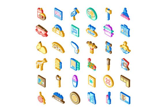 Diverse Isometric Icons Collection Repre: Enhancing Visual Communication