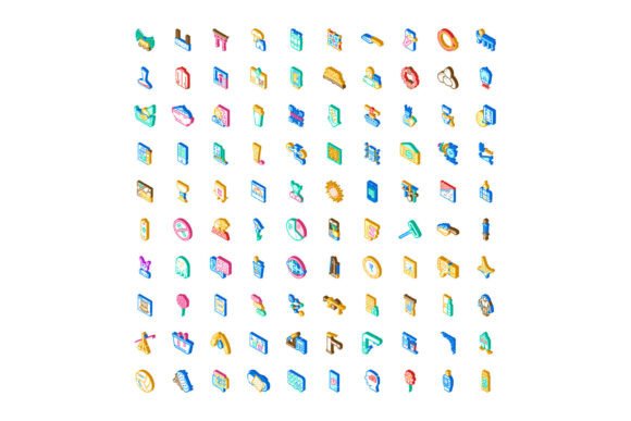 Diverse Isometric Icons for Web and Mobi: Enhancing Visual Communication in Digital Design
