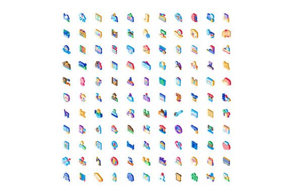 Diverse Isometric Pictograms Collection: Practical Applications for Modern Digital Design
