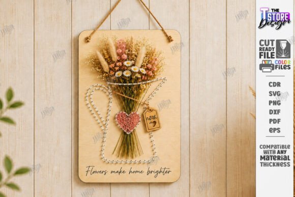 DIY String Art Wall Vase with Laser Cut CNC
