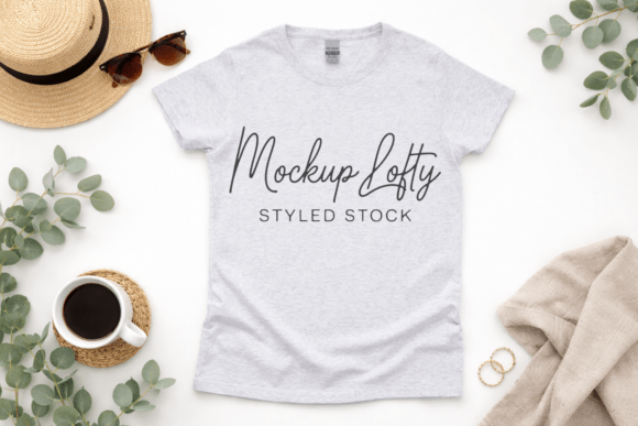 Elevating Brand Visuals with the Gildan 5000L Ash Mockup and Grey Shirt Mock