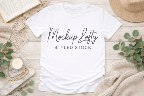 Elevating Your Brand with the Gildan 64000 White Shirt Flat Lay Mockup