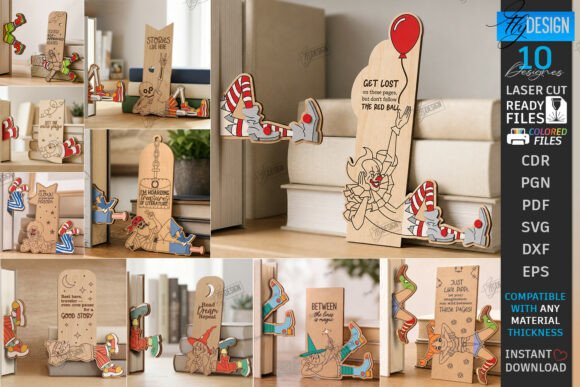 Funny Bookmark Laser Cut Bundle CNC: A Creative Treasure for Craft Enthusiasts
