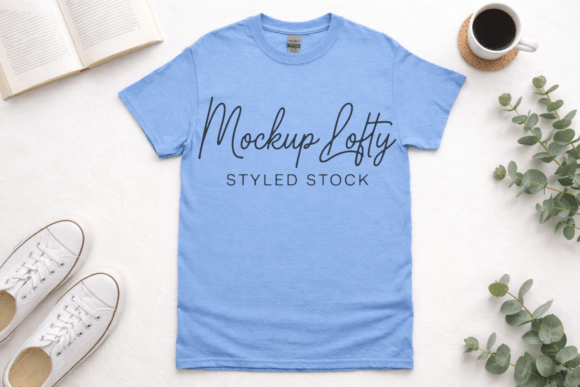 Gildan 5000 Carolina Blue Mockup Guide