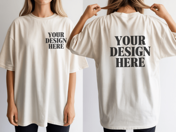 Gildan 5000 Front Back Natural Mockup Guide