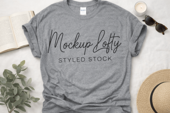 Gildan 5000 Graphite Heather Mockup Guide