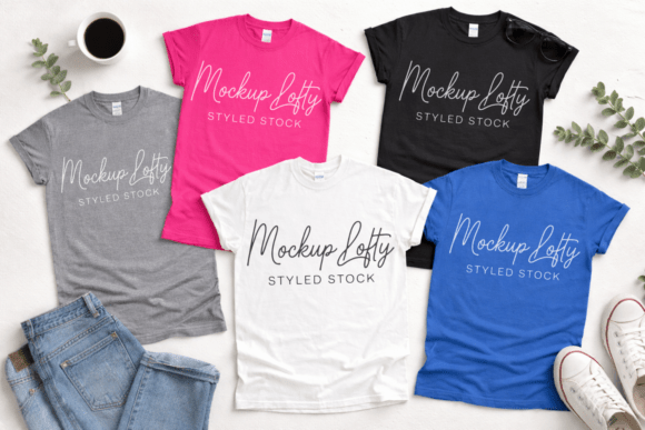 Gildan Flat Lay Shirt Mockup: Elevating Apparel Branding