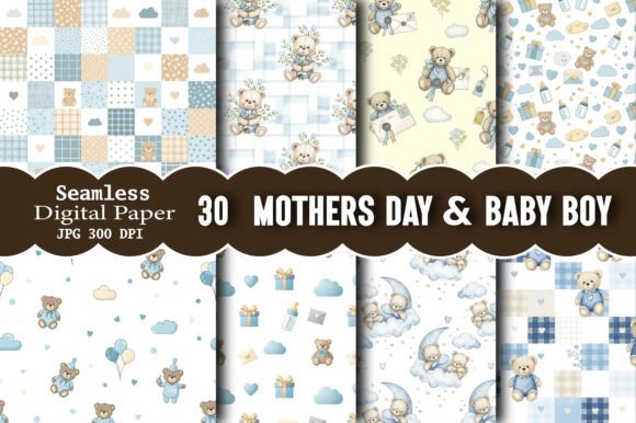 Mothers Day Baby Boy Digital Pattern Guide