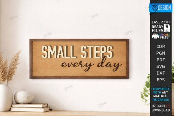 Motivational Layered Wooden Wall Sign