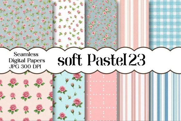Soft Pastel Digital Paper Backgrounds: A Versatile Design Resource